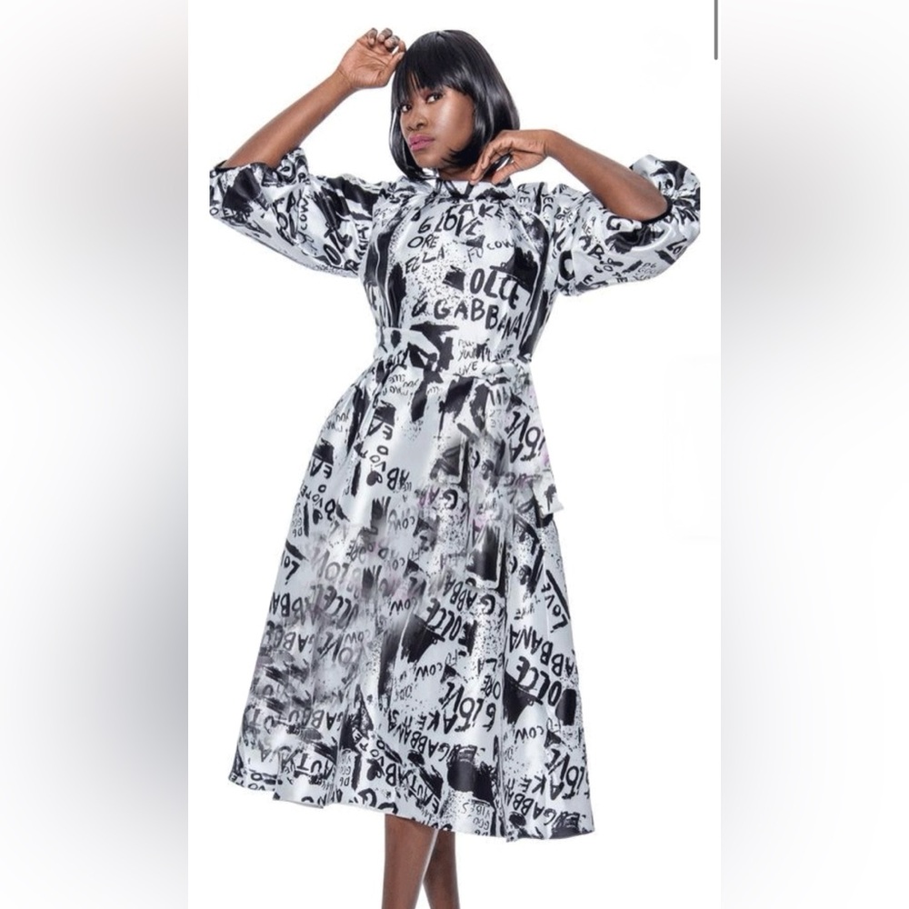 NWT Terramina Collection Printed Dress in Size 16